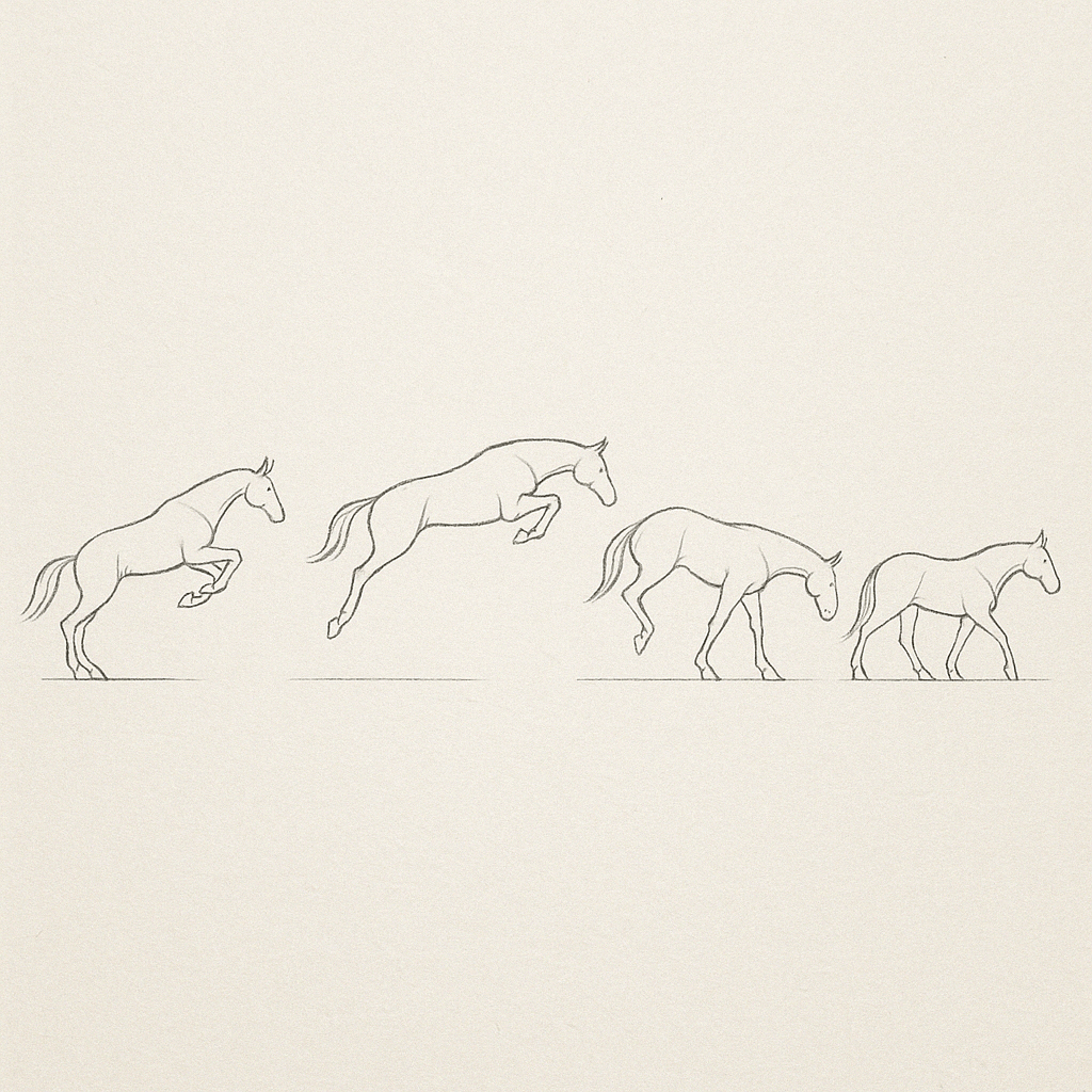 马跳跃动画关键帧